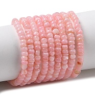 Natural Freshwater Shell Beads Strands, Dyed, Rondelle, Pink, 3x2mm, Hole: 0.5mm, about 183~186pcs/strand, 14.96''(38cm)(SHEL-P017-01B-09)