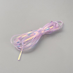 Flat PVC Laser Cord, Eco-Friendly, Plum, 3mm, about 27.34 Yards(25m)/Roll(PVC-TAC0816-001B)