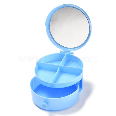 丸いプラスチック製のアクセサリー箱(OBOX-F006-07A)-4