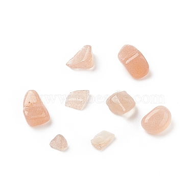 Natural Peach Moonstone Chips Beads(G-O103-26)-2