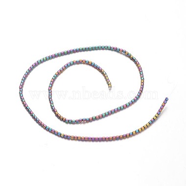Frosted Electroplated Non-magnetic Synthetic Hematite Bead Strands(X-G-E304-60D)-2