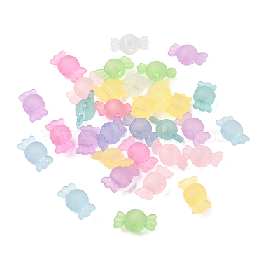 つや消し透明なアクリルビーズ(FACR-C001-01D)-1