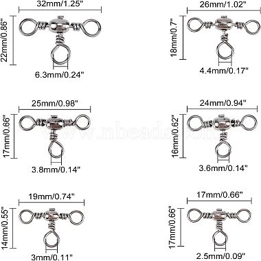 Émerillons de pêche en baril à ligne transversale à 3 voies(FIND-FH0001-01P)-2