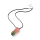 Natural Quartz Crystal Bullet with Tree of Life Pendants Necklace(NJEW-JN03876)-4