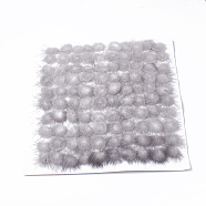 Faux Mink Fur Ball Decoration, Pom Pom Ball, For DIY Craft, Gainsboro, 3~3.5cm, about 80pcs/board(FIND-S267-3.5cm-11)