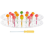 Oval Acrylic Lollipop Display Risers, Lollipop Holder, Clear, Finish Product: 32x26x1.65cm(ODIS-WH0038-58)