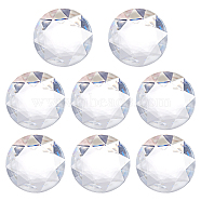 10Pcs Self-Adhesive Acrylic Rhinestone Stickers, for DIY Decoration and Crafts, Faceted, Half Round, Clear, 51.5x7.5mm(FIND-FG0001-95A)