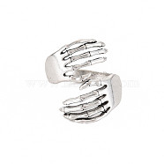 Hand Hug Open Cuff Ring, Tibetan Style Alloy Jewelry for Women, Cadmium Free & Lead Free, Antique Silver, US Size 8(18.1mm)(RJEW-S038-219)