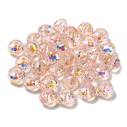 Electroplate Glass Beads, Rondelle, Lavender Blush, 8x6mm, Hole: 1.6mm, 100pcs/bag(EGLA-Z004-01B-03)