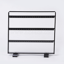 Organic Glass Earring Displays, Black, 29x30x2.6cm(EDIS-G013-01A)