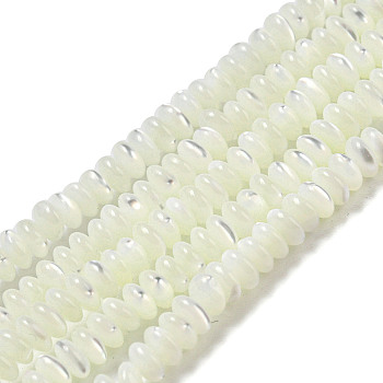 Natural Trochus Shell Beads Strands, Rondelle, Beige, 4.5x2mm, Hole: 0.5mm, about 87~90pcs/strand, 15.55~15.94''(39.5~40.5cm)