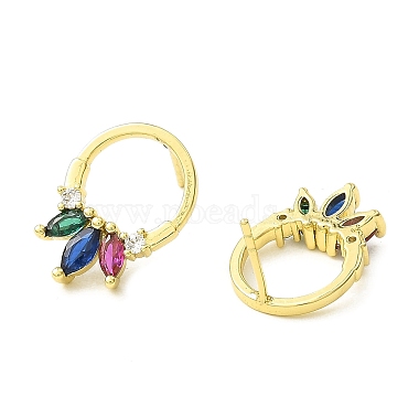 Rings Shape Brass Stud Earrings(EJEW-L270-16G)-2