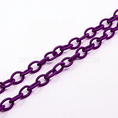 Dark Violet Color Handmade Silk Cable Chains Loop(X-EC-A001-21)-2