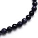 Synthétiques goldstone bleu perles rondes brins(X-G-O047-11-6mm)-1