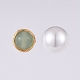 Natural Green Aventurine Ball Stud Earrings(EJEW-JE03980-04)-5