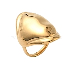 304 Stainless Steel Finger Rings, Ion Plating(IP), Manual Polishing, Real 18K Gold Plated, 33.5x21mm, US Size 7 1/4(17.5mm)(RJEW-Z118-09G)