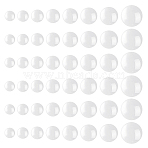 80Pcs 8 Style Transparent Glass Cabochons, Half Round, Clear, 8~30x5~15mm, 10pcs/style(GGLA-HY0001-01)
