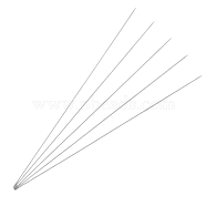 Steel Straight Head Beading Needles for Bead Spinner, Beading Jewelry, Platinum, 35.8x0.1cm(TOOL-WH0125-58)