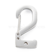 304 Stainless Steel Keychain Clasp Findings, Stainless Steel Color, Num.2, 23x11x5mm(STAS-C024-24P)