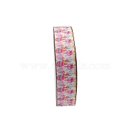 50 Yards Printed Polyester Grosgrain Ribbons, Garment Accessories, Unicorn, 1 inch(25mm)(PW-WG48552-03)