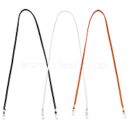 3Pcs 3 Colors PU Imitation Leather Fine Bag Straps, with Swivel Clasps, for Crossbody Bag, Mixed Color, 120x0.4cm(FIND-FH0005-14)