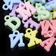 AS Plastic Charms, Mixed Letters, Mixed Color, 13~14x5~13x4mm, Hole: 2mm, about 1900pcs/500g(MACR-S273-16)