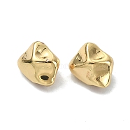 Rack Plating Brass Spacer Beads, Nuggets, Real 18K Gold Plated, 6.5x6.5x4.5mm, Hole: 1.5mm(KK-B072-42G)