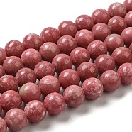 Natural Thulite Beads Strands,  Round, 10mm, Hole: 0.8mm, about 41pcs/strand, 15.55''`15.75''(39.5~40cm)(G-Z044-A02-04)