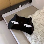 Cat Acetate Claw Hair Clips, for Girls Kids, Black, 64x36mm(PW-WGD7B28-02)