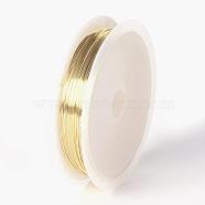 Round Copper Wire for Jewelry Making, Long-Lasting Plated, Light Gold, 26 Gauge, 0.4mm, about 32.8 Feet(10m)/roll, 10 rolls/group(CWIR-L003-01LG)