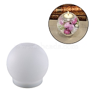 DIY Candle Holder Silicone Molds, Resin Casting Molds, For UV Resin, Epoxy Resin Jewelry Making, Ball, White, 83x74mm, Inner Diameter: 37mm(DIY-B038-03A)