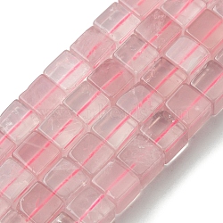 Natural Rose Quartz Beads Strands, Cube, 9.5~10x9.5~10x9.5~10mm, Hole: 1mm, about 40pcs/strand, 15.71''(39.9cm)(G-H004-C03-01)