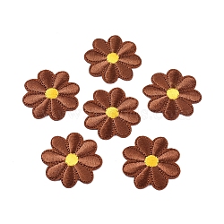Computerized Embroidery Cloth Iron on/Sew on Patches, Costume Accessories, Appliques, Sunflower, Coconut Brown, 40x1.5mm(DIY-WH0162-28E)