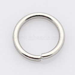 Tarnish Resistant 304 Stainless Steel Open Jump Rings, 20 Gauge, Stainless Steel Color, 5.5x0.8mm, Inner Diameter: 3.9mm(STAS-E067-05-5.5mm)