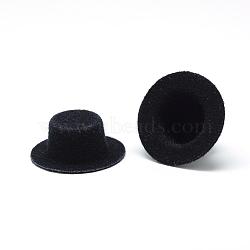 Cloth Hat Decoration, DIY Craft Decoration, with Plastic inside, Black, 40~41x16mm(AJEW-R078-4.0cm-07)