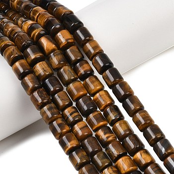 Natural Tiger Eye Beads Strands, Column, Grade AB, 9~9.5x8~8.5mm, Hole: 0.6~0.7mm, about 41pcs/strand,14.76~ 14.96 inch(37.5~38cm)
