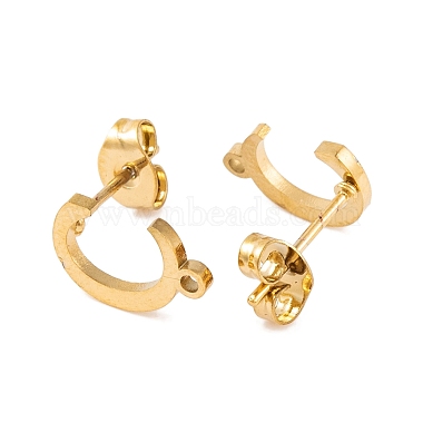 placage ionique (ip) 304 boucles d'oreilles en acier inoxydable(FIND-Q103-01C-G)-2