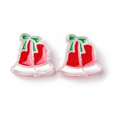 Red Christmas Bell Acrylic Beads