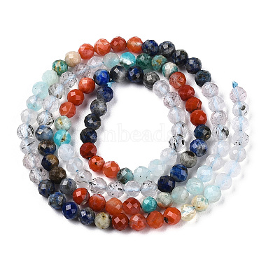Natural & Synthetic Mixed Gemstone Beads Strands(G-D080-A01-01-06)-2