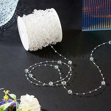 Acrylic Round Beaded Link Chains(DIY-MB0007-001A)-6