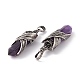 Natural Amethyst Pointed Pendants(G-H281-01H)-3