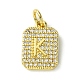 Rack Plating Brass Micro Pave Clear Cubic Zirconia Charms(KK-G501-01K-G)-1