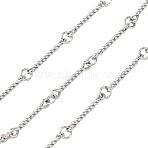 304 Stainless Steel Twist Bar Link Chains, Soldered, with Spool, Stainless Steel Color, 10x2x1mm(CHS-H117-14P)