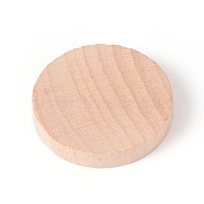 Unfinished Natural Poplar Wood Cabochons, Flat Round, BurlyWood, 29.5~30x4.5~5mm(WOOD-E010-09)