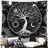 Polyester Wall Hanging Tapestry, for Bedroom Living Room Decoration, Rectangle, Tree of Life, 730x950mm(TREE-PW0001-35A-11)