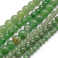 Natural Green Aventurine Beads Strands, Round, 6mm, Hole: 1mm, about 68pcs/strand, 15.75 inch(40cm)