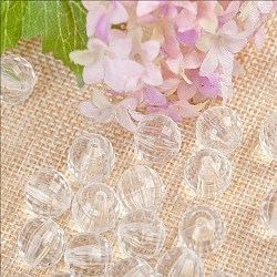 Transparent Acrylic Beads, Round, Clear, 10mm, about 1000pcs/500g.(TACR-NH0001-C-20)