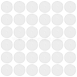 200Pcs Plastic Disc Pads to Stabilize Earrings, Anti-Pain Earring Cushion Earring Backs for Earring Pins, Clear, 11x0.5mm, Hole: 0.5mm(KY-FH0001-31)