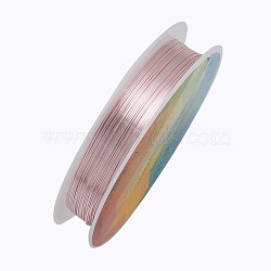 Copper Jewelry Wire, Long-Lasting Plated, Pink, 18 Gauge, 1mm, about 8.2 Feet(2.5m)/roll(CWIR-CW1mm-25)