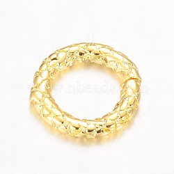 Rack Plating Brass Linking Rings, Lead Free & Nickel Free & Cadmium Free, Golden, 10x1.5mm, Hole: 6mm(KK-L141-05G-NR)